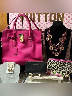 Michael Kors Hamilton satchel bag bundle